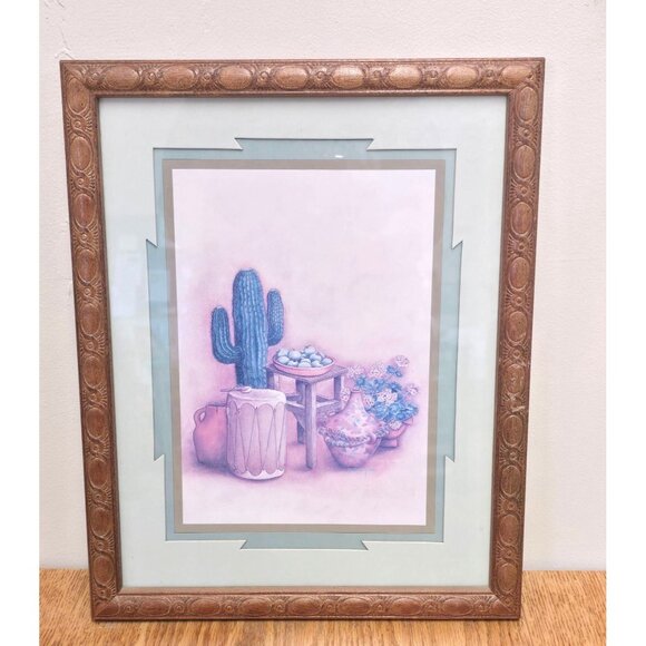 Framed Cactus & Pottery Art Print By Gail Brown - Picture 7 of 12